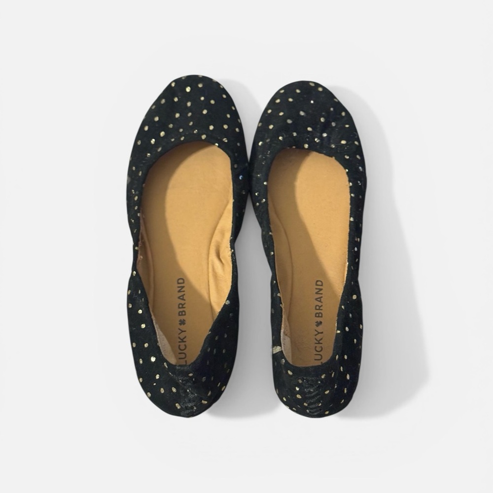 Lucky Brand Ballerina Flat Polka Dot Shoes- Size 6.5